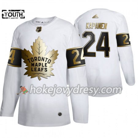 Dětské Hokejový Dres Toronto Maple Leafs Kasperi Kapanen 24 Adidas 2019-2020 Golden Edition Bílá Authentic